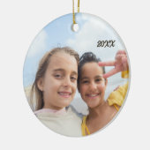 Aangepaste foto-Afbeelding tekst Gepersonaliseerd  Keramisch Ornament (Links)