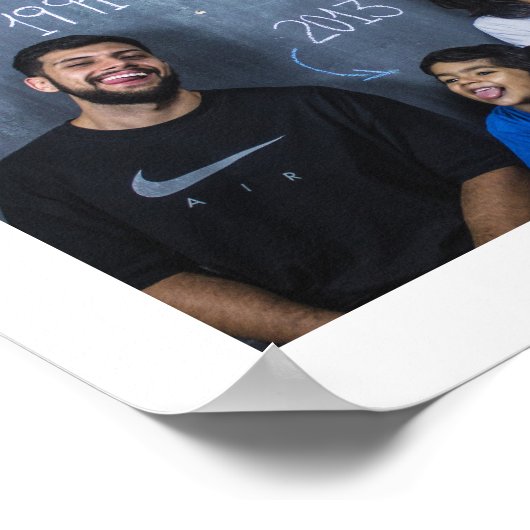 Aangepaste foto afdrukken poster (Hoek)