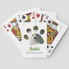 Aangepaste foto-afspeelkaarten voor Paw Print Dog Pokerkaarten