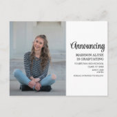Aangepaste foto afstudeeraankondiging aankondigingskaart (Voorkant)