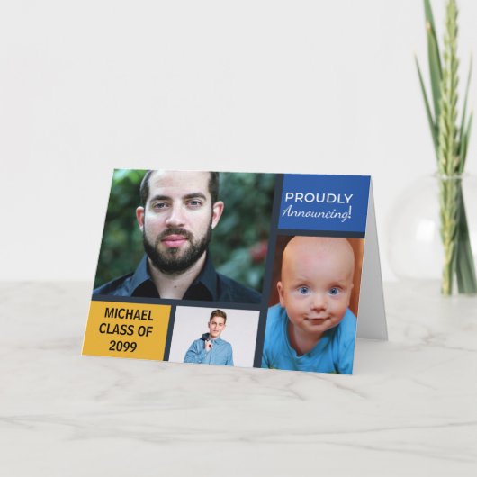 Aangepaste foto afstudeeraankondiging uitnodiging (Voorkant)