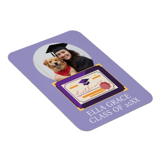 Aangepaste foto afstudeercadeau frame magneet (Rechterzijde)