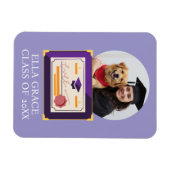 Aangepaste foto afstudeercadeau frame magneet (Horizontaal)