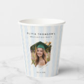 Aangepaste foto afstudeerfeestje papieren bekers (Voorkant)