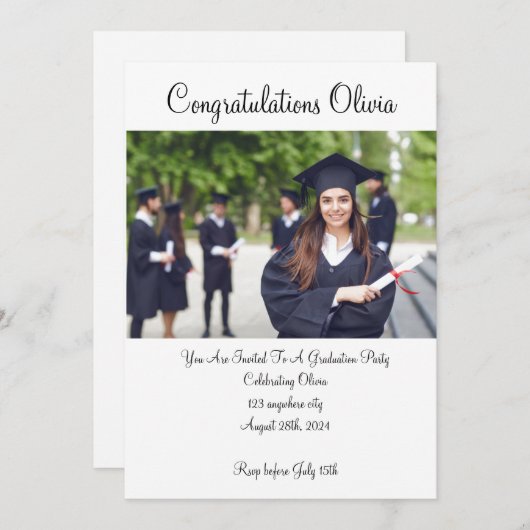 AANGEPASTE FOTO AFSTUDEREN 2024 KAART (Voorkant / Achterkant)