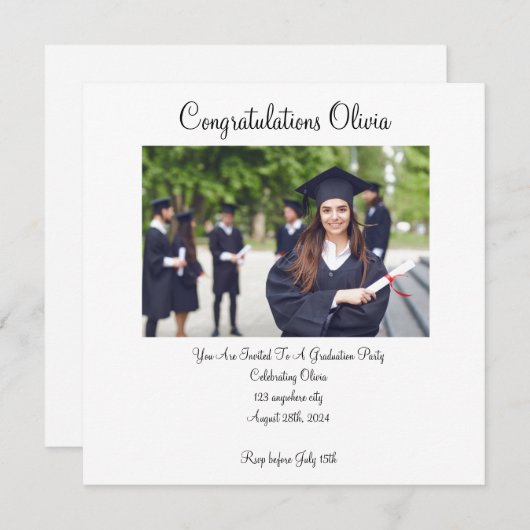 AANGEPASTE FOTO AFSTUDEREN 2024 SAVE THE DATE (Voorkant / Achterkant)