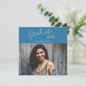 Aangepaste Foto Afstuderen Aankondiging Open Huis (Staand voorkant)