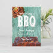 Aangepaste foto Afstuderen BBQ Party Kaart (Staand voorkant)