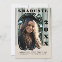 Aangepaste Foto afstuderen beige salie groen gestr