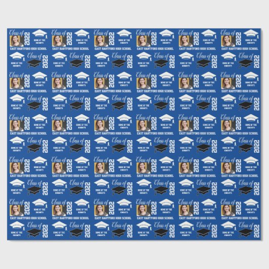 Aangepaste foto Afstuderen cadeauverpakking Cadeaupapier (Vlak)