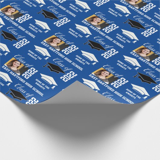 Aangepaste foto Afstuderen cadeauverpakking Cadeaupapier (Hoek)