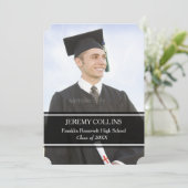 Aangepaste Foto Afstuderen Gepersonaliseerd Afbeel Kaart (Staand voorkant)