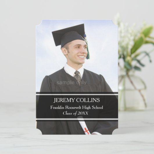 Aangepaste Foto Afstuderen Gepersonaliseerd Afbeel Kaart (Staand voorkant)