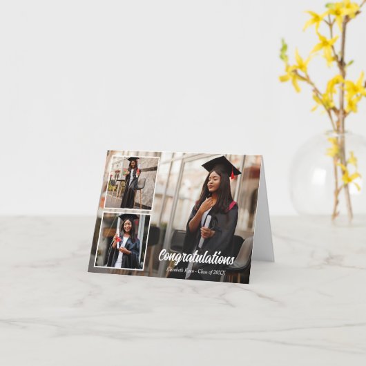 Aangepaste foto afstuderen kaart (Gele Bloem)