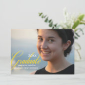 Aangepaste foto-afstuderen kaart (Staand voorkant)