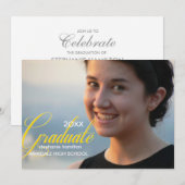 Aangepaste foto-afstuderen kaart (Voorkant / Achterkant)