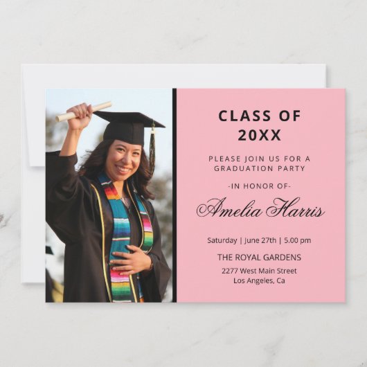 Aangepaste foto afstuderen kaart (Voorkant)