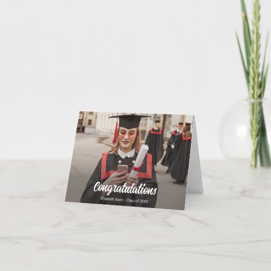 Aangepaste foto afstuderen kaart (Voorkant)