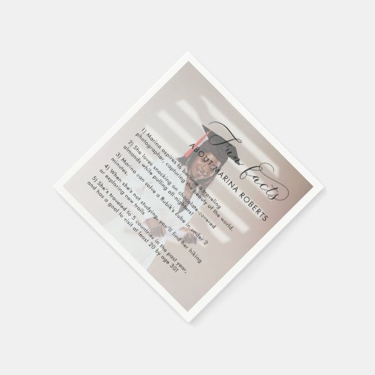 Aangepaste Foto Afstuderen Leuke Feiten Afstudeerf Servet (Hoek)