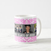 Aangepaste foto-Afstuderen Mok Roze grijs (Voorkant rechts)
