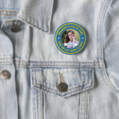 Aangepaste foto afstuderen seniorenklas ronde button 5,7 cm (In situ)