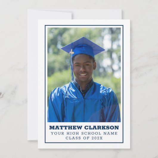 Aangepaste foto Afstuderen uitnodiging (Voorkant)