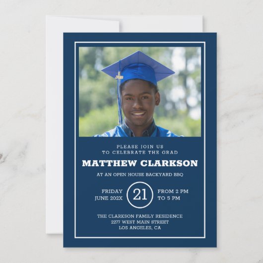 Aangepaste foto Afstuderen uitnodiging (Achterkant)