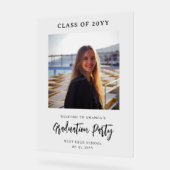 Aangepaste Foto Afstuderen Welkom Party Acryl Teke Acryl Bord (Hoek)