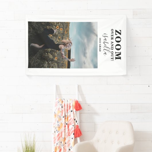 Aangepaste foto-Afstuderen - Zoom over en uit Spandoek (Insitu)