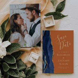 Aangepaste Foto Agaat Blauw Goud Roest Sla de Datu Kaart