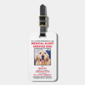 Aangepaste foto-alarmservice Dog Badge Bagagelabel (Voorkant verticaal)