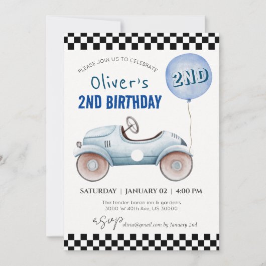 Aangepaste foto, Alle leeftijd, auto thema jongen  Kaart (Voorkant)