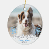 Aangepaste foto - Alles bij elkaar gelukkig - Dog Keramisch Ornament (Links)