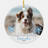 Aangepaste foto - Alles bij elkaar gelukkig - Dog Keramisch Ornament (Achterkant)