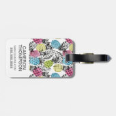 Aangepaste foto-anananaslaghandpalmen bagagelabel (Achterkant horizontaal)