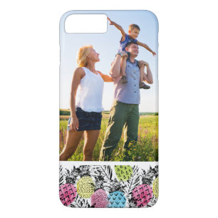 Aangepaste foto ananas grunge palmen iPhone 8/7 plus hoesje