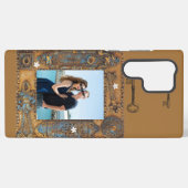 Aangepaste Foto Antiek Skeleton Key Lijst Ontwerp Samsung Galaxy Hoesje (Achterkant horizontaal)