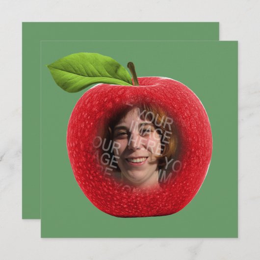 Aangepaste foto Apple Face Kaart (Voorkant / Achterkant)