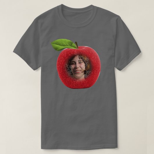 Aangepaste foto Apple Face T-shirt (Design voorkant)