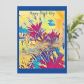 Aangepaste foto aquarel tuin struik verjaardagskaa feestdagenkaart (Staand voorkant)