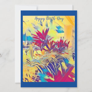 Aangepaste foto aquarel tuinstruik verjaardagskaar feestdagenkaart