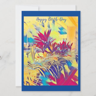 Aangepaste foto aquarel tuinstruik verjaardagskaar feestdagenkaart