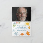 Aangepaste foto aquarel vier seizoenen Vaderdag Feestdagen Kaart (Binnen)