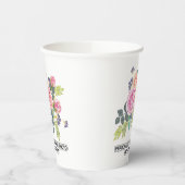 Aangepaste foto-armlogan twee kanten papieren bekers (Links)