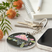 Aangepaste foto Art Name Monogram Acrylo & One Sid Sleutelhanger (Voorkant Rechts)