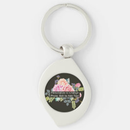 Aangepaste foto Art Name Monogram Quote Heart Shap Sleutelhanger