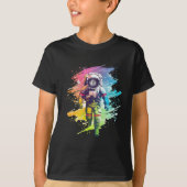 Aangepaste foto astronaut kunst t-shirt (Voorkant)