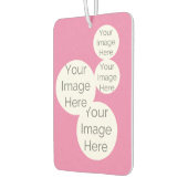 Aangepaste Foto Auto Luchtverfrisser – Roze Ontwer (Links)