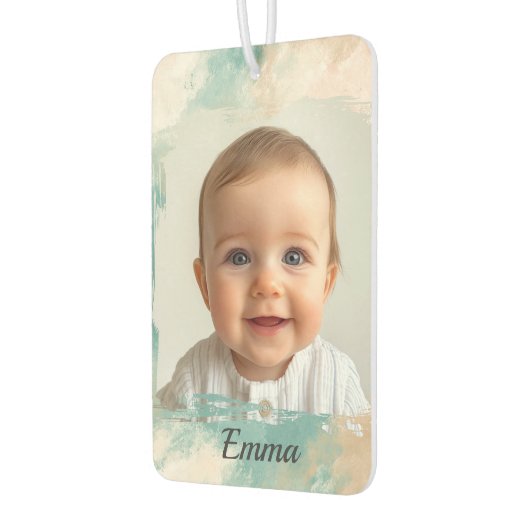 Aangepaste Foto Auto Luchtverfrisser – Waterverf O (Links)