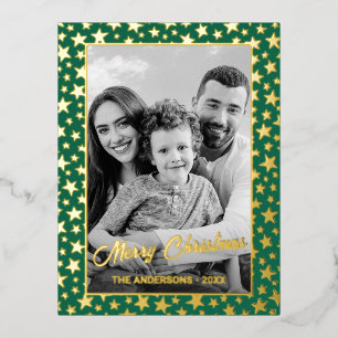 Aangepaste foto   Automatisch naar zwart en wit co Folie Feestdagen Briefkaart